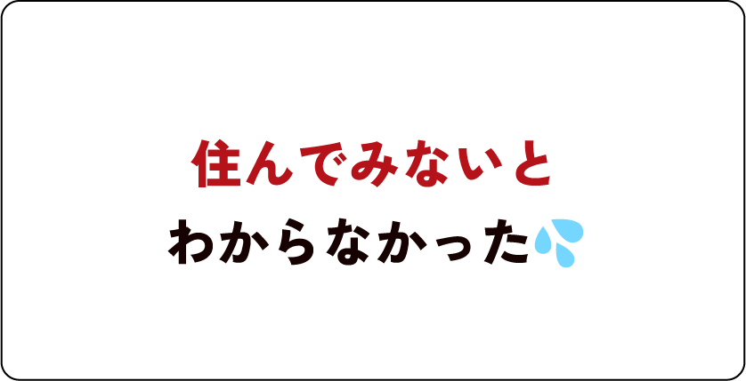 住んでみないとわからなかった